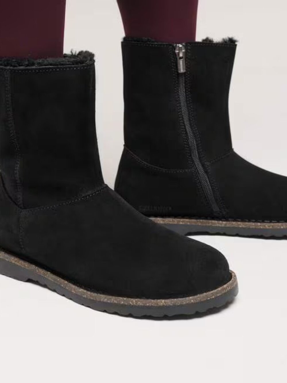 nwt BIRKENSTOCK shearling suede zip uppsala boots womens 6 (37)